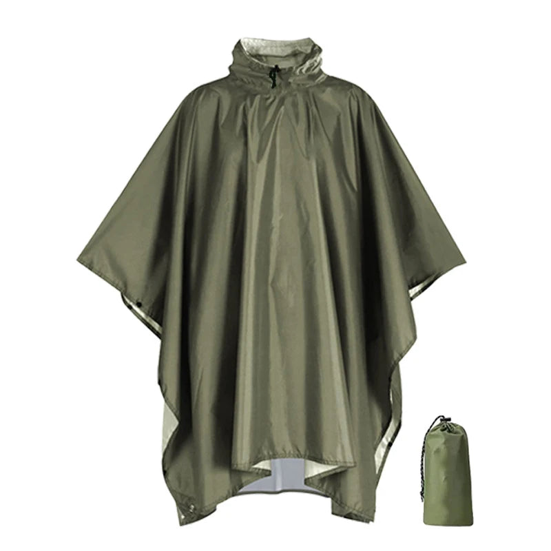 Heavy Duty Rain Poncho For Backpacking Waterproof Lightweight Adult Emergency Camping Universal Raincoat For Men And Women