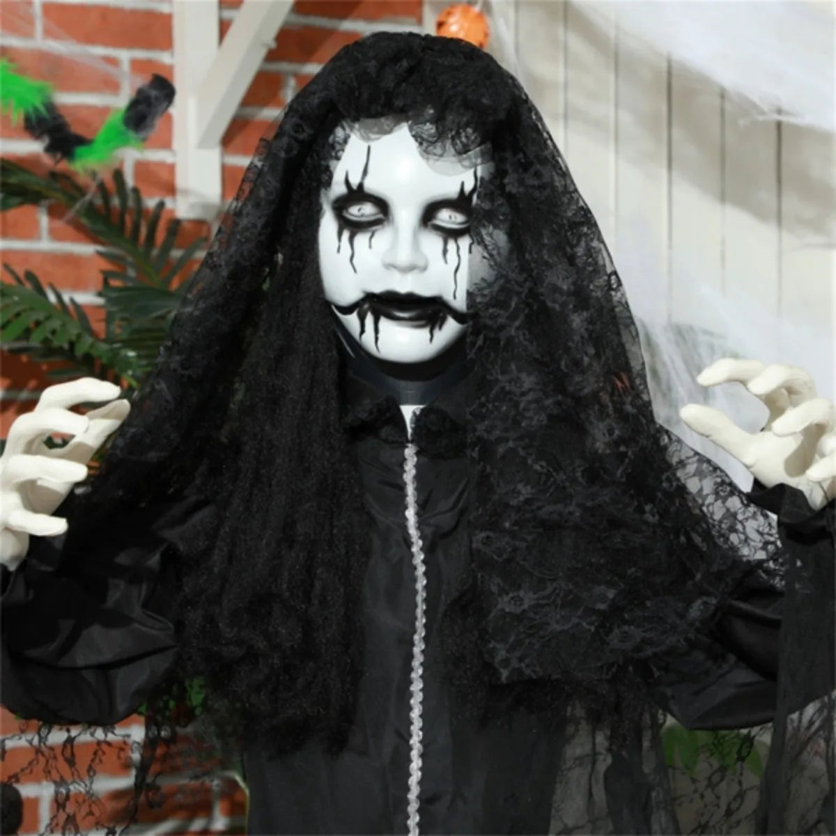Halloween Decoration Activates Automatically Via Touch or Loud Sounds for Halloween Parties and Events