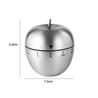 Kitchen Cooking Egg Timer Stainless Steel Egg 60 Minutes Mechanical Alarm Clock Baking Cooking Tool Countdown Timer