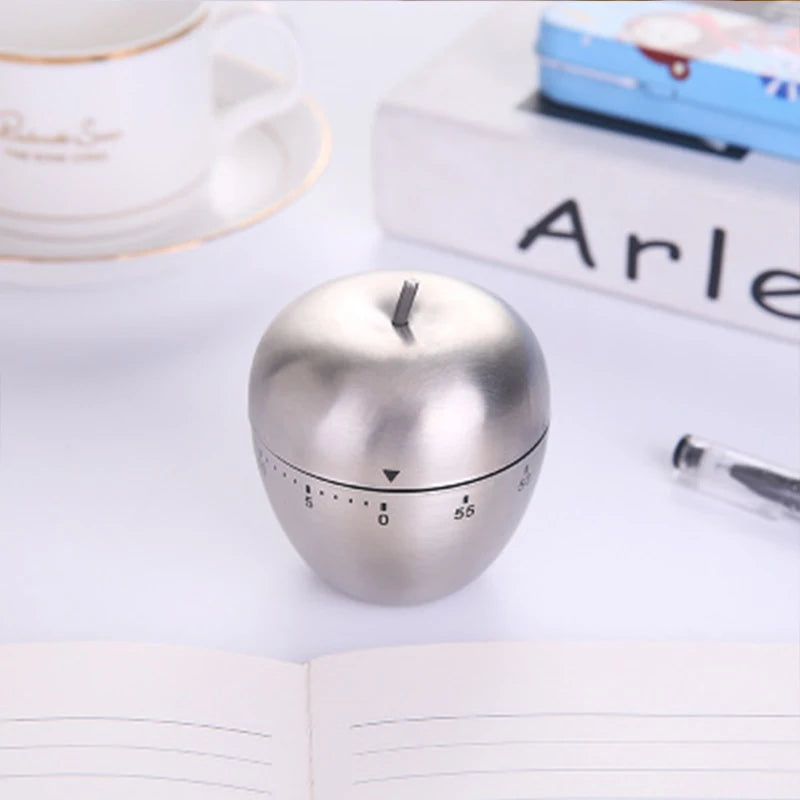 Kitchen Cooking Egg Timer Stainless Steel Egg 60 Minutes Mechanical Alarm Clock Baking Cooking Tool Countdown Timer
