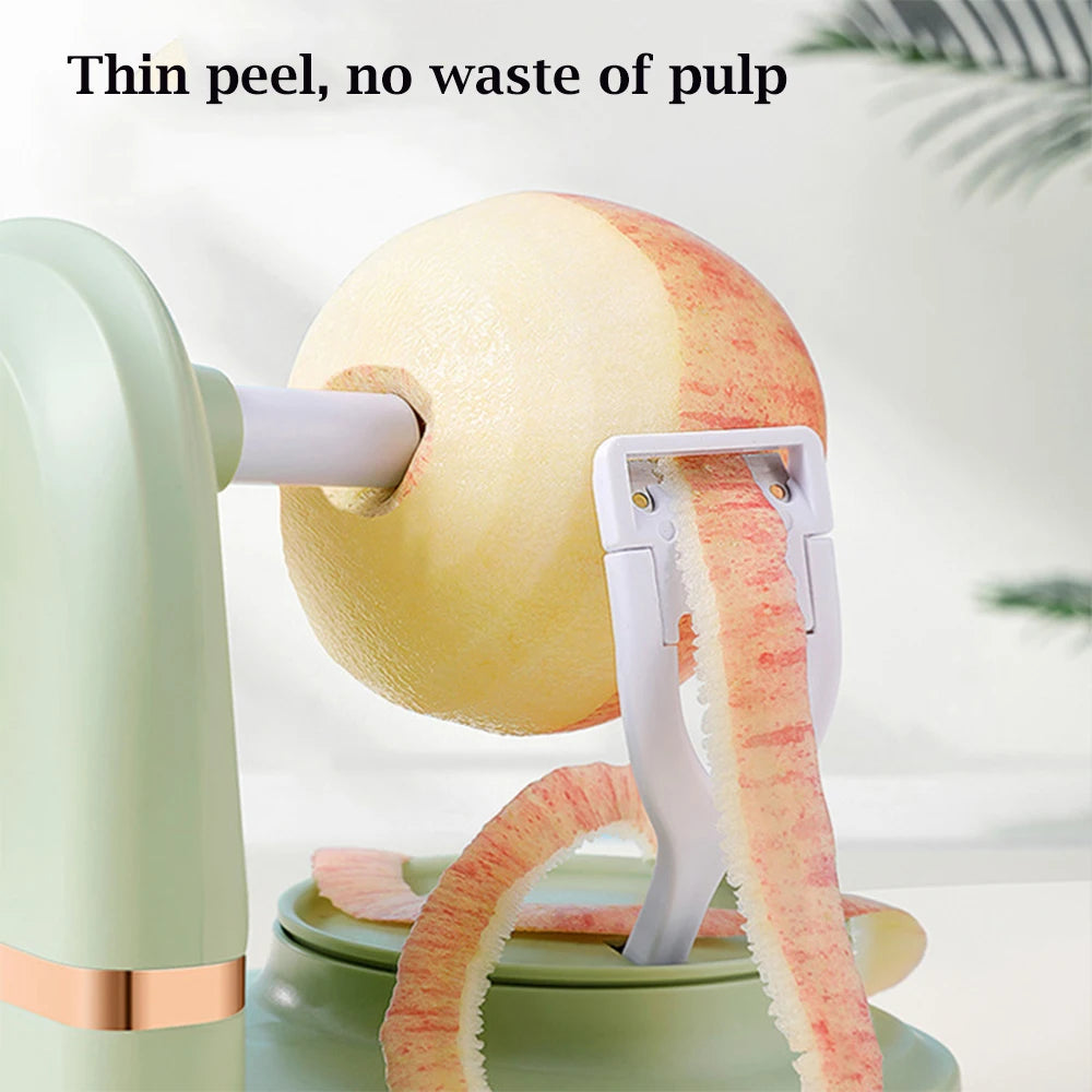 Multifunctional Kitchen Peeler Hand-cranked Manual Fruit Peeler Apple Pear Slicing Tool With Fruit Divider And Spare Blades