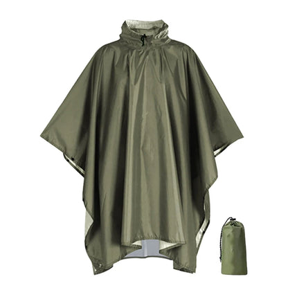 Heavy Duty Rain Poncho For Backpacking Waterproof Lightweight Adult Emergency Camping Universal Raincoat For Men And Women