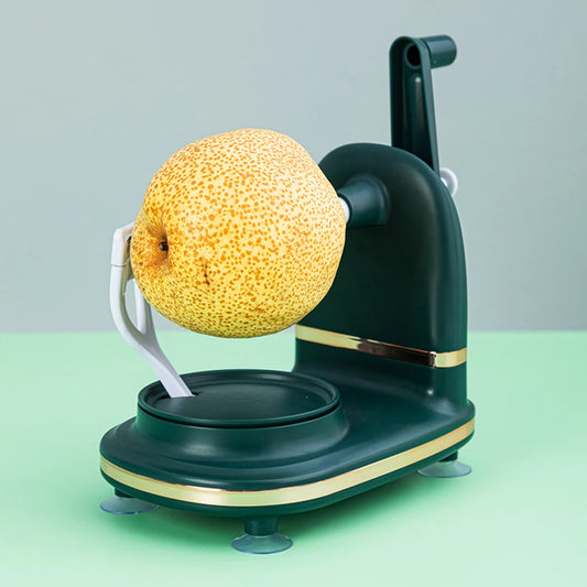 Multifunctional Kitchen Peeler Hand-cranked Manual Fruit Peeler Apple Pear Slicing Tool With Fruit Divider And Spare Blades