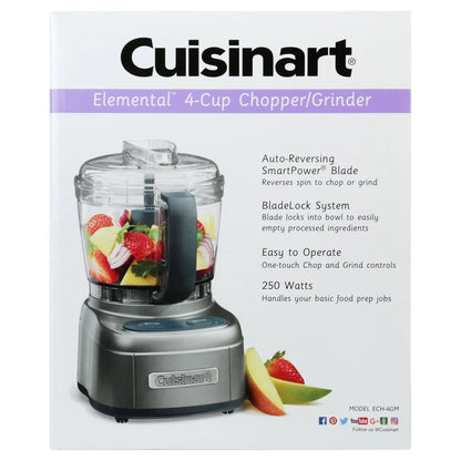 4-Cup Chopper Grinder SmartPower Blade BladeLock System Touchpad Controls Dishwasher Safe Recipe Booklet Kitchen Food Processor