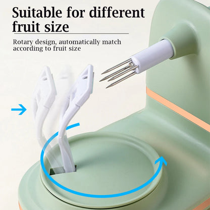 Multifunctional Kitchen Peeler Hand-cranked Manual Fruit Peeler Apple Pear Slicing Tool With Fruit Divider And Spare Blades