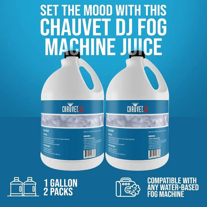 CHAUVET DJ Fog Smoke Juice Fluid 1 Gallon Bottles for Fog Machines, Compatible with Chauvet and Other Leading Brands  2 Pack