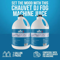 CHAUVET DJ Fog Smoke Juice Fluid 1 Gallon Bottles for Fog Machines, Compatible with Chauvet and Other Leading Brands  2 Pack