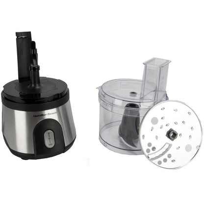 10-Cup Stainless Steel Food Processor Powerful 500W Variable Speed Chopper Grater Slicer Dishwasher Safe Compact Storage Kitchen