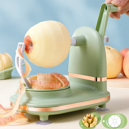 Multifunctional Kitchen Peeler Hand-cranked Manual Fruit Peeler Apple Pear Slicing Tool With Fruit Divider And Spare Blades
