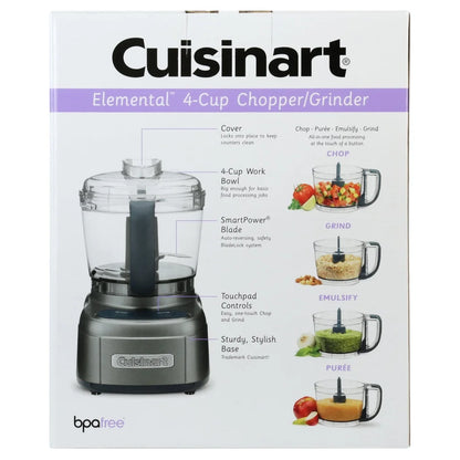 4-Cup Chopper Grinder SmartPower Blade BladeLock System Touchpad Controls Dishwasher Safe Recipe Booklet Kitchen Food Processor