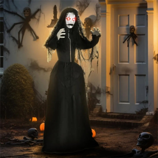 Halloween Decoration Activates Automatically Via Touch or Loud Sounds for Halloween Parties and Events