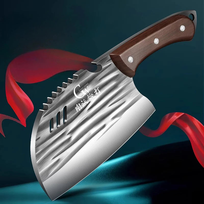 Multi-purpose Heavy-duty meat cleaver:Professional kitchen knife,sharp slicer blade,high-hardness bone cutting edge,kitchenlools