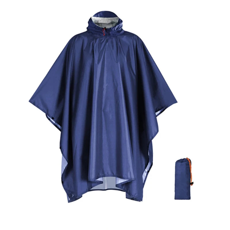 Heavy Duty Rain Poncho For Backpacking Waterproof Lightweight Adult Emergency Camping Universal Raincoat For Men And Women