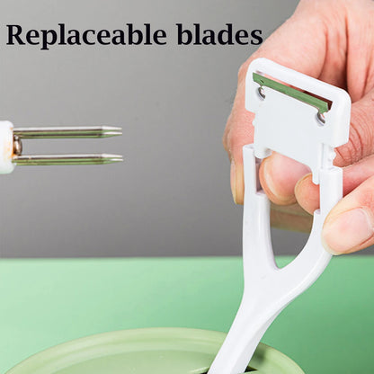 Multifunctional Kitchen Peeler Hand-cranked Manual Fruit Peeler Apple Pear Slicing Tool With Fruit Divider And Spare Blades